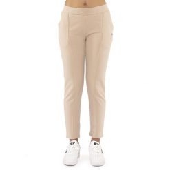 Bluza z bawełna z kieszenie na co dzień na siłownię. Brązowe bluzy bez kaptura damskie LEONE 1947 APPAREL, z bawełny. W wyprzedaży za 112.15 zł.