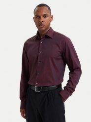BOSS Koszula H-Joe 50560583 Bordowy Regular Fit. Czerwone koszule męskie Boss, m, bez wzorów, z bawełny, bez kołnierzyka, bez ramiączek. Za 449.99 zł.
