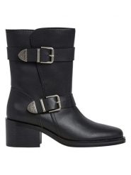 Pepe Jeans FOOTWEAR Skórzane kozaki w kolorze czarnym rozmiar: 36. Czarne kozaki damskie Pepe Jeans FOOTWEAR, z jeansu, bez obcasa. Za 242.13 zł.