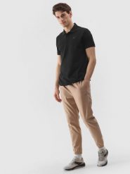 4F Spodnie casual joggery męskie - beżowe 3XL. Brązowe spodnie dresowe męskie 4f, bez wzorów, z bawełny. W wyprzedaży za 119.99 zł.