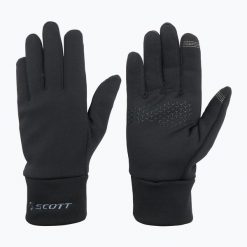 Rękawiczki SCOTT Fleece Liner. Czarne rękawiczki damskie Scott, bez wzorów, z dzianiny. Za 94.99 zł.