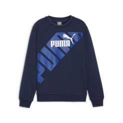 Puma Bluza Power Graphic Tr 67925514. Niebieskie bluzy bez kaptura męskie Puma, m, z bawełny. Za 109.99 zł.