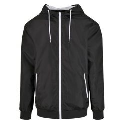 Męska Kurtka Windrunner Z Recyklingu. Białe kurtki męskie BUILD YOUR BRAND, m, bez wzorów, sportowe, bez kaptura. Za 227.99 zł.