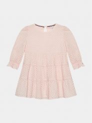Tommy Hilfiger Sukienka codzienna Broderie Anglaise KG0KG07779 M Różowy Regular Fit. Czerwone sukienki dziewczęce Tommy Hilfiger, bez wzorów, z bawełny, bez ramiączek. Za 329.99 zł.