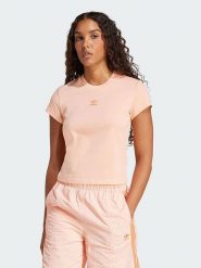 Adidas Koszulka w kolorze pomarańczowym rozmiar: S. Pomarańczowe bluzki damskie Adidas, s, bez wzorów, bez kołnierzyka. Za 62.47 zł.
