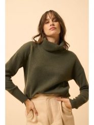 Just Cashmere Kaszmirowy golf "Romane" w kolorze khaki rozmiar: XL. Brązowe golfy damskie Just Cashmere, xl, bez wzorów, z kaszmiru, bez ramiączek. Za 521.99 zł.