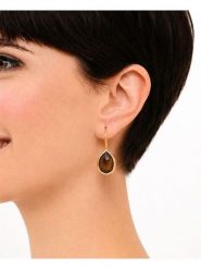 Pierres delicates Pozłacane kolczyki z tygrysim okiem rozmiar: onesize. Żółte kolczyki damskie Pierres delicates, pozłacane, z zapięciem typu bigiel. Za 51.95 zł.
