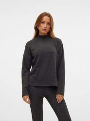 Vero Moda Sweter w kolorze antracytowym rozmiar: XL. Czarne golfy damskie Vero Moda, xl, bez wzorów, ze splotem, bez ramiączek. Za 72.45 zł.