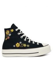 Converse Trampki Chuck 70 A16864C Czarny. Czarne trampki i tenisówki damskie Converse, bez wzorów, z materiału. Za 449.99 zł.