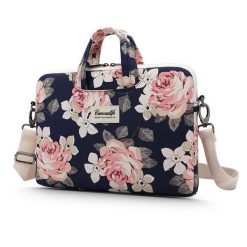 Torba Canvaslife 16'' navy rose. Czerwone torby na laptopa damskie CANVASLIFE, bez wzorów. Za 109.90 zł.