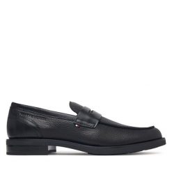 Lordsy Tommy Hilfiger. Czarne mokasyny męskie Tommy Hilfiger. Za 649.99 zł.