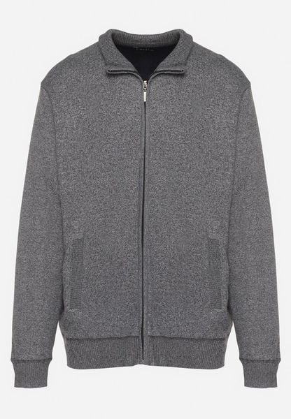 Jasnoszary Ocieplany Kardigan z Wełną Zapinany na Suwak Acendrie. Szare kardigany męskie Born2be, m, bez wzorów, z dzianiny, klasyczne, bez kołnierzyka. Za 64.99 zł.