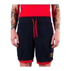 Spodenki tenisowe męskie Hydrogen tech shorts. Czerwone szorty męskie HYDROGEN, bez wzorów, sportowe. Za 359.00 zł.
