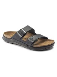 Birkenstock Skórzane klapki "Arizona Adventure" w kolorze czarnym rozmiar: 41. Czarne klapki i japonki męskie Birkenstock, ze skóry. Za 474.95 zł.
