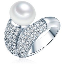 Valero Pearls Pierścionek Srebro wysokiej próby Srebrny Pierścionki 1 ct Damski. Szare pierścionki damskie Valero Pearls, z cyrkonią, srebrne. Za 369.99 zł.