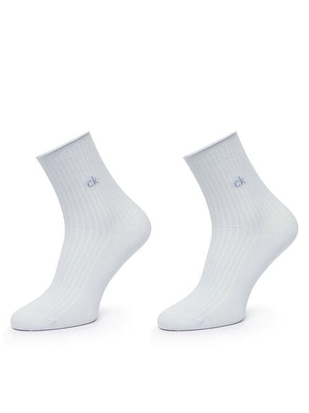 Calvin Klein Skarpety długie 701229681 Niebieski jasny. Niebieskie skarpetki damskie CALVIN KLEIN, bez wzorów, z bawełny. Za 64.99 zł.