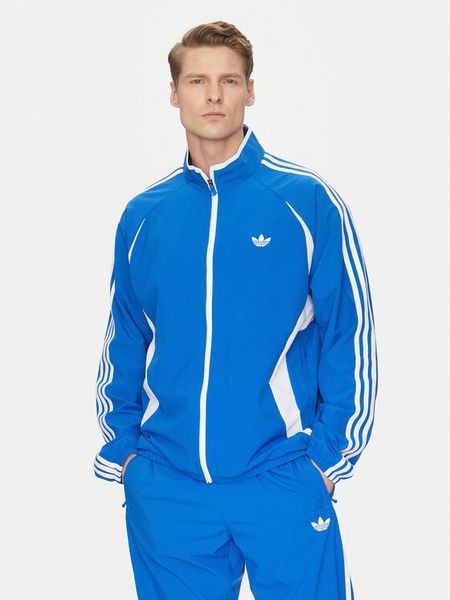 Adidas Bluza adicolor Teamgeist JP1117 Niebieski Regular Fit. Niebieskie bluzy bez kaptura męskie Adidas, m, z syntetyku. Za 259.99 zł.