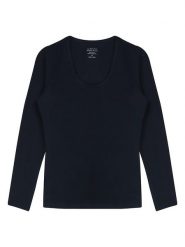 Claesens Koszulka w kolorze granatowym rozmiar: L. Niebieskie bluzki damskie Claesens, l, bez wzorów, z bawełny, bez kołnierzyka, bez ramiączek. Za 56.79 zł.