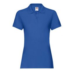 Damska Koszulka Polo Premium. Niebieskie bluzki sportowe damskie Fruit of the Loom, xs, bez wzorów, bez ramiączek. Za 67.99 zł.
