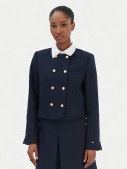 Tommy Hilfiger Kurtka przejściowa WW0WW47792 Granatowy Regular Fit. Niebieskie kurtki damskie Tommy Hilfiger, bez wzorów, z syntetyku, bez kaptura. Za 1,229.00 zł.