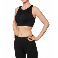 Biustonosz damski Falke Maximum Support. Czarne biustonosze sportowe damskie Falke, bez wzorów. W wyprzedaży za 224.50 zł.
