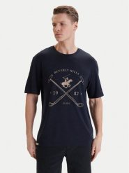 Beverly Hills Polo Club T-Shirt W126-BHMTS-1020-19P Granatowy. Niebieskie koszulki polo męskie Beverly Hills Polo Club, m, bez wzorów, bez ramiączek. Za 89.99 zł.