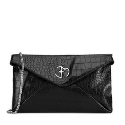 Torebka Eva Minge. Czarne listonoszki damskie Eva Minge, bez wzorów, bez dodatków. Za 167.99 zł.