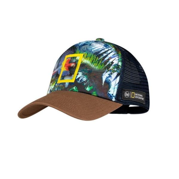 Czapka z daszkiem Buff Trucker Cap National Geographic. Żółte czapki męskie Buff, bez wzorów. Za 139.90 zł.