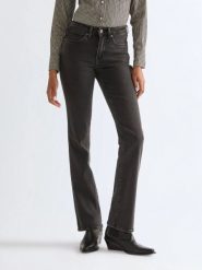 DAMSKIE SPODNIE WRANGLER BOOTCUT SULTRY BLACKOUT 112378530. Spodnie materiałowe damskie Wrangler, bez wzorów, z jeansu. Za 219.99 zł.