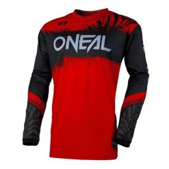 Bluza rowerowa męska O'neal Shocker czarno czerwona. Czarne bluzy bez kaptura męskie O'NEAL, bez wzorów, bez kołnierzyka, bez ramiączek. Za 175.00 zł.