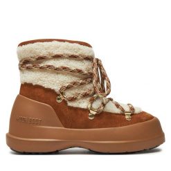 Śniegowce Moon Boot. Brązowe śniegowce damskie Moon Boot. Za 1,349.00 zł.