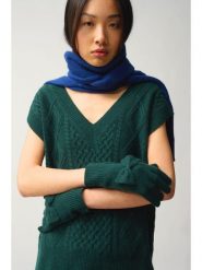 AUTHENTIC CASHMERE Kaszmirowe rękawiczki "Milo" w kolorze zielonym rozmiar: onesize. Zielone rękawiczki damskie AUTHENTIC CASHMERE, bez wzorów, z kaszmiru. Za 195.77 zł.