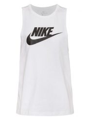 Nike Top w kolorze białym rozmiar: L. Białe topy damskie Nike, l, bez wzorów, z bawełny, bez kołnierzyka. Za 109.00 zł.