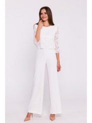 Stylove Kombinezon w kolorze białym rozmiar: XL. Białe kombinezony damskie Stylove, xl, bez wzorów, z koronki, bez kołnierzyka, bez ramiączek. Za 237.17 zł.