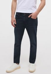 MUSTANG OREGON SLIM K MĘSKIE SPODNIE JEANSOWE DENIM BLUE 1013710 5000 983. Niebieskie spodnie materiałowe męskie Mustang, bez wzorów, z denimu. Za 229.99 zł.