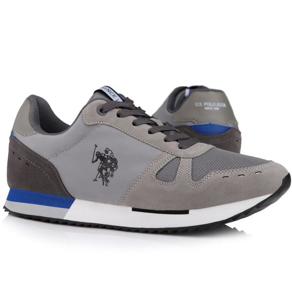 Buty sportowe do chodznia U>S Polo UP22M45054. Białe buty sportowe na co dzień męskie U.S. Polo Assn., bez zapięcia. W wyprzedaży za 179.00 zł.