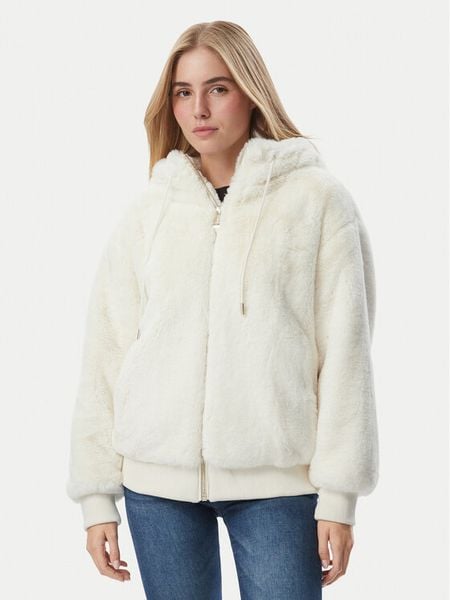 Guess Futro W6BL98 W5896 Kremowy Regular Fit. Białe futra damskie Guess, s. Za 694.99 zł.