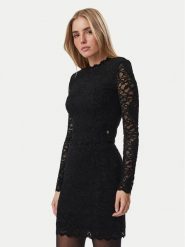 Guess Bluzka W6BP30 K6382 Czarny Regular Fit. Czarne bluzki damskie Guess, xl, z aplikacjami, bez kołnierzyka, bez ramiączek. Za 344.99 zł.