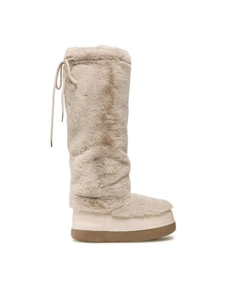 Jenny Fairy Kozaki WS19002-04A Beżowy. Brązowe kozaki damskie Jenny Fairy, z materiału, bez obcasa, na płaskiej podeszwie. Za 249.99 zł.