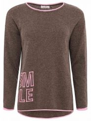 Zwillingsherz Sweter "Smile" w kolorze brązowym rozmiar: S. Brązowe swetry klasyczne damskie Zwillingsherz, s, z kaszmiru, bez kołnierzyka. Za 176.08 zł.
