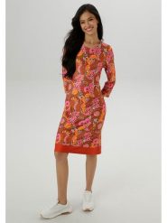 Aniston Sukienka w kolorze czerwono-różowym rozmiar: 44. Pomarańczowe sukienki damskie Aniston, na co dzień, bez wzorów, bez kołnierzyka, bez ramiączek, midi, proste. Za 82.83 zł.