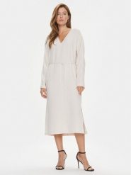 Calvin Klein Sukienka codzienna K20K206148 Écru Regular Fit. Sukienki damskie CALVIN KLEIN, na co dzień, bez wzorów, z syntetyku, bez kołnierzyka, bez ramiączek, proste. Za 1,099.00 zł.