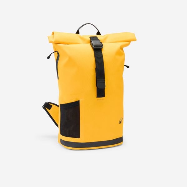 Plecak rowerowy Elops Speed 900. Brązowe plecaki damskie B'TWIN, bez wzorów, z materiału. Za 319.99 zł.