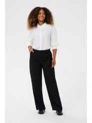 Cream Spodnie w kolorze czarnym rozmiar: 46. Czarne spodnie materiałowe damskie Cream, bez wzorów, z materiału, z podwyższonym stanem. Za 242.95 zł.