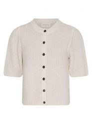MOSS COPENHAGEN Kardigan "Jinie Hope" w kolorze kremowym rozmiar: L/XL. Brązowe kardigany damskie MOSS COPENHAGEN, l, bez wzorów, z wełny. Za 171.28 zł.