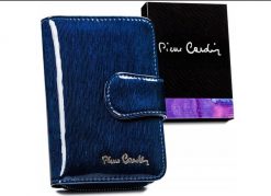 Portfel skórzany Pierre Cardin [DH] 05 LINE 115 niebieski. Niebieskie portfele damskie bez wzorów, ze skóry. Za 59.00 zł.