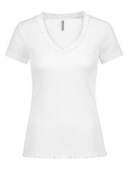 Eight2Nine Koszulka w kolorze białym rozmiar: L. Białe bluzki damskie Eight2Nine, l, bez wzorów, z koronki, bez kołnierzyka. Za 43.99 zł.