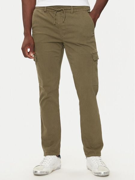 Pepe Jeans Spodnie materiałowe PM211725 Zielony Slim Fit. Zielone spodnie materiałowe męskie Pepe Jeans, bez wzorów, z bawełny. Za 239.99 zł.