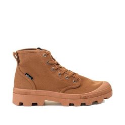 Buty trekkingowe na sznurówki z bawełny organicznej TENERE CVS UNISEX brązowe. Brązowe buty trekkingowe męskie AIGLE, z bawełny, bez zapięcia, trekkingowe. Za 407.05 zł.