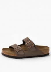 Birkenstock Arizona BS Nubuk Mocca Klapki Unisex. Brązowe klapki i japonki męskie Birkenstock, z materiału. Za 399.99 zł.